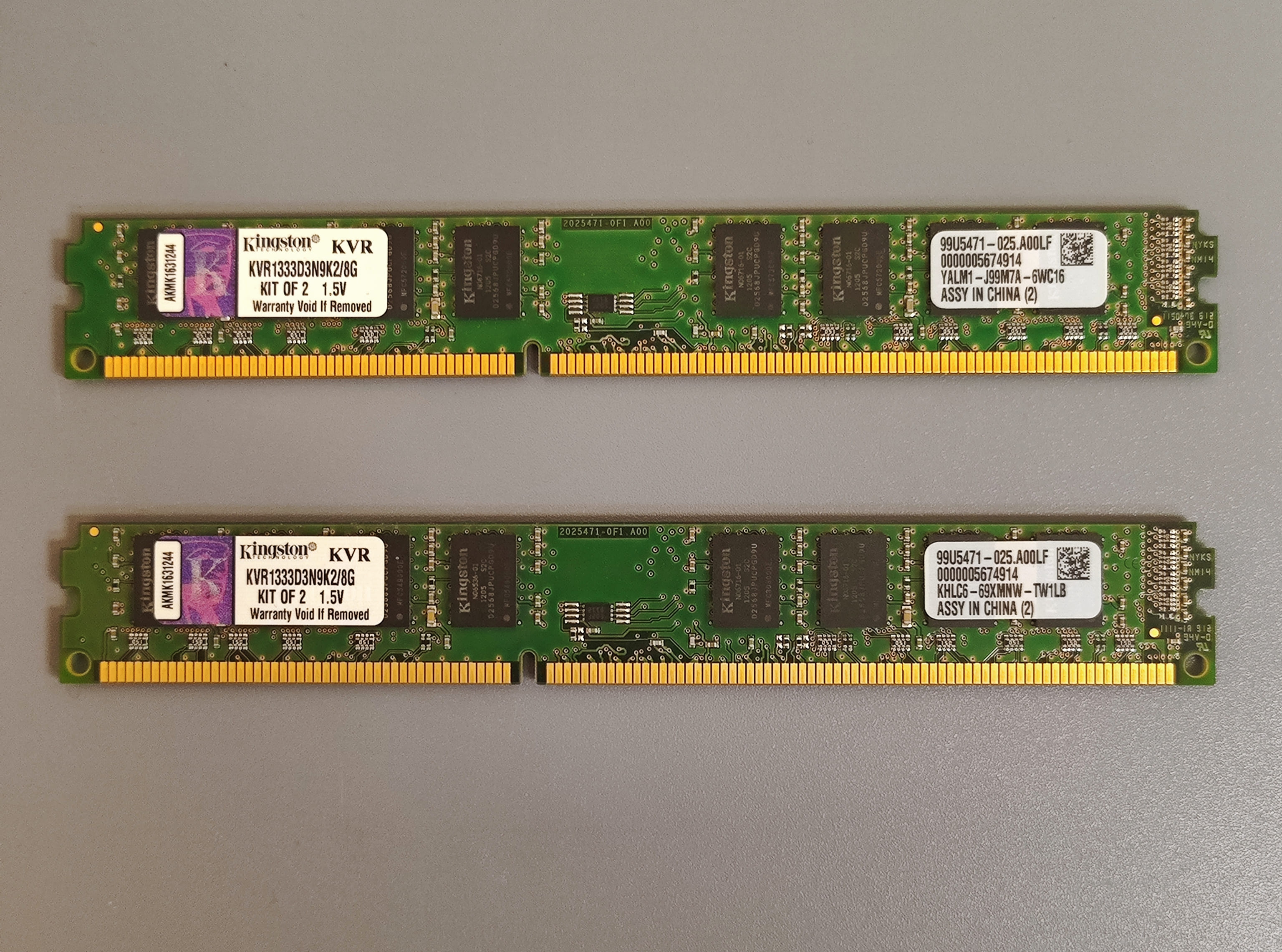 Комплект оперативной памяти DDR3 8GB  Kingston 1333Mhz (4*2)