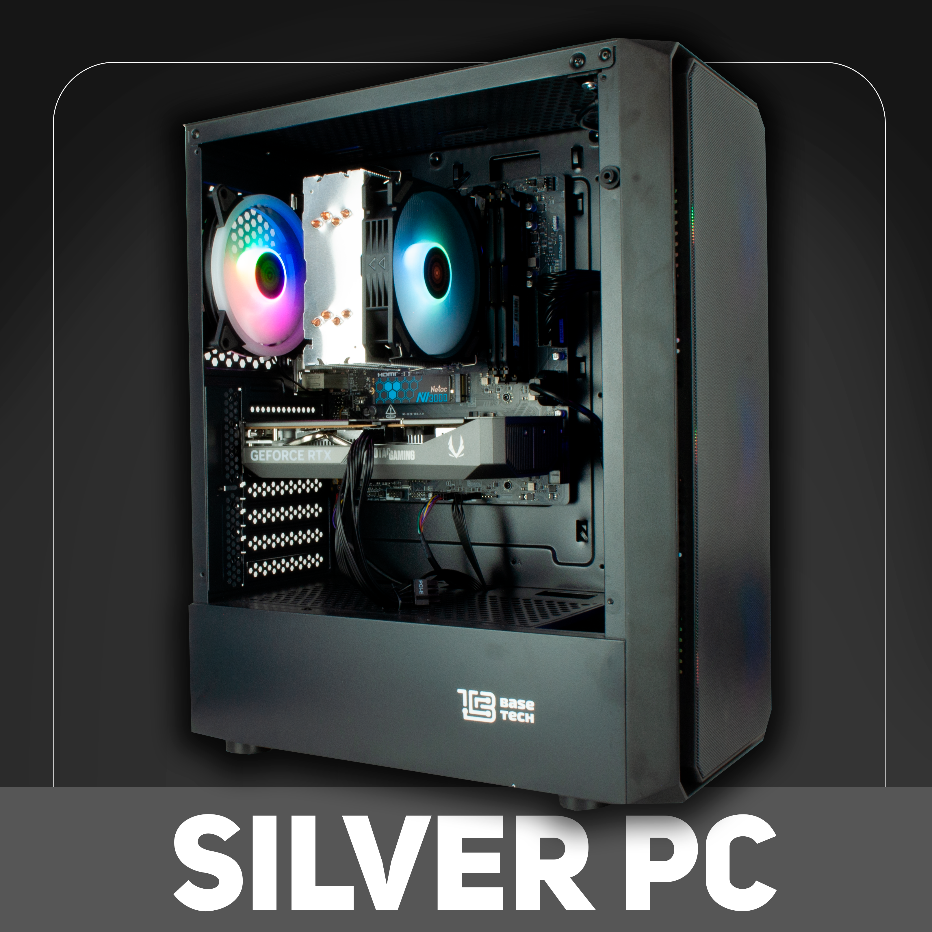 SILVER PC | i3-12100f / RTX 5050 / DDR4 16gb / 512 gb