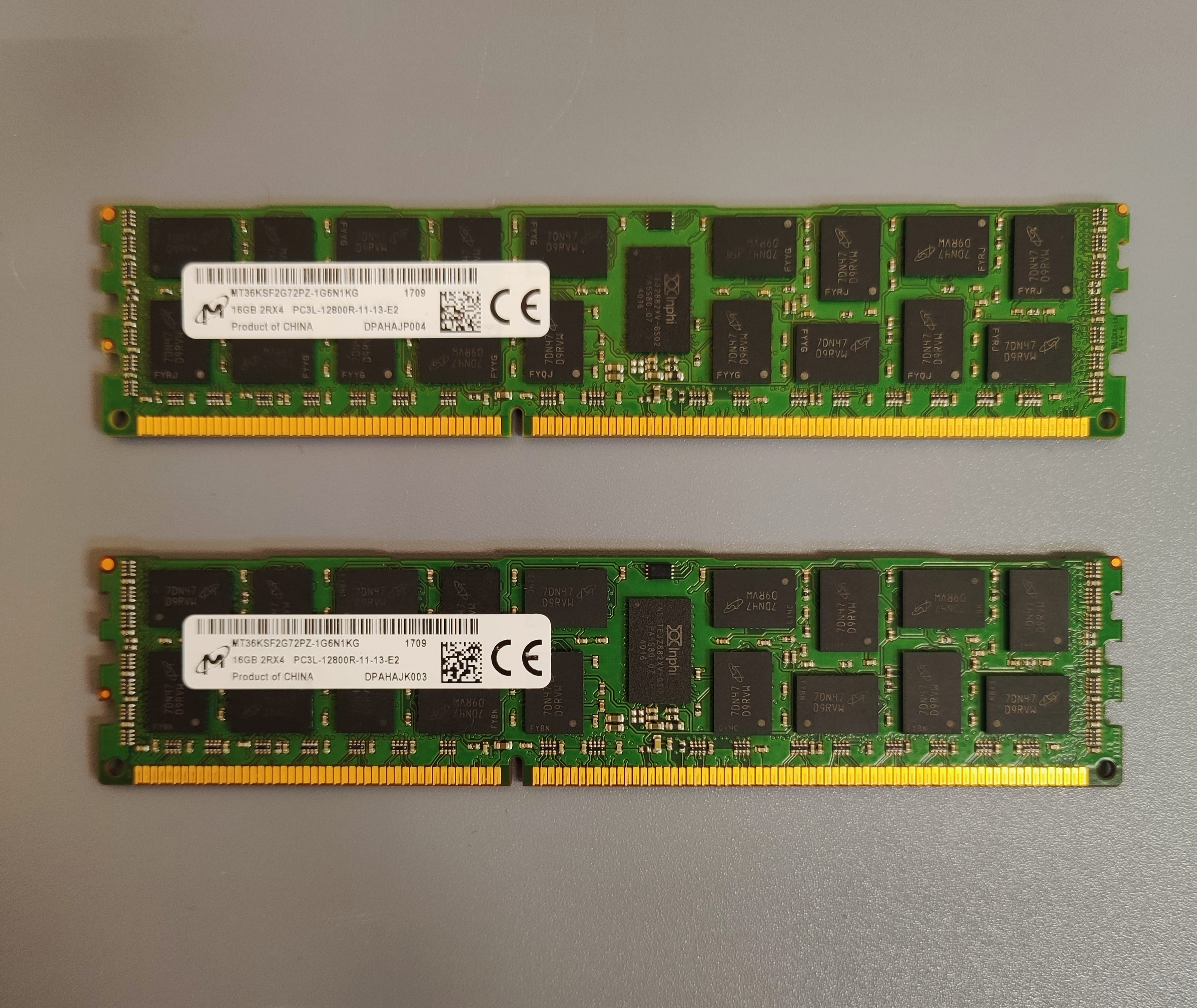 Комплект серверной оперативной памяти DDR3 32GB Micron (2x16)