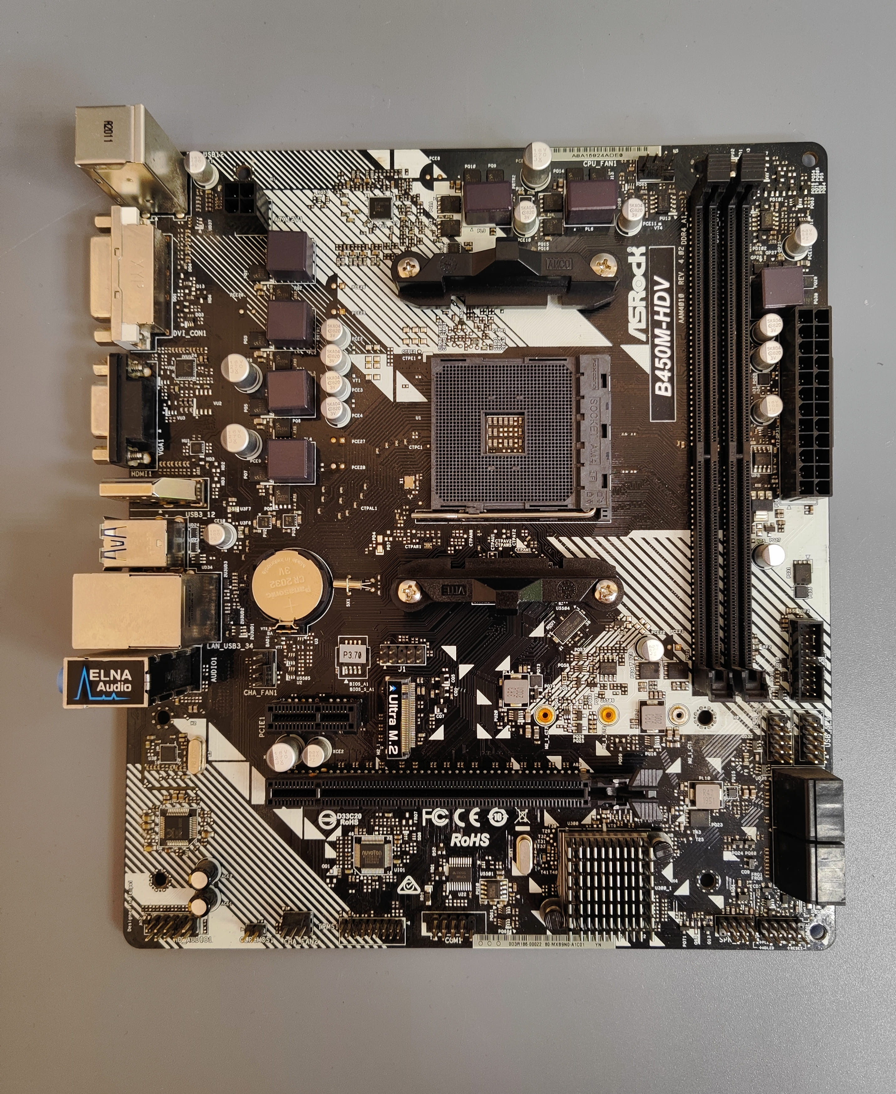 Материнская плата ASROCK B450M-HDV AM4/B450/2xDDR4/HDMI/mATX