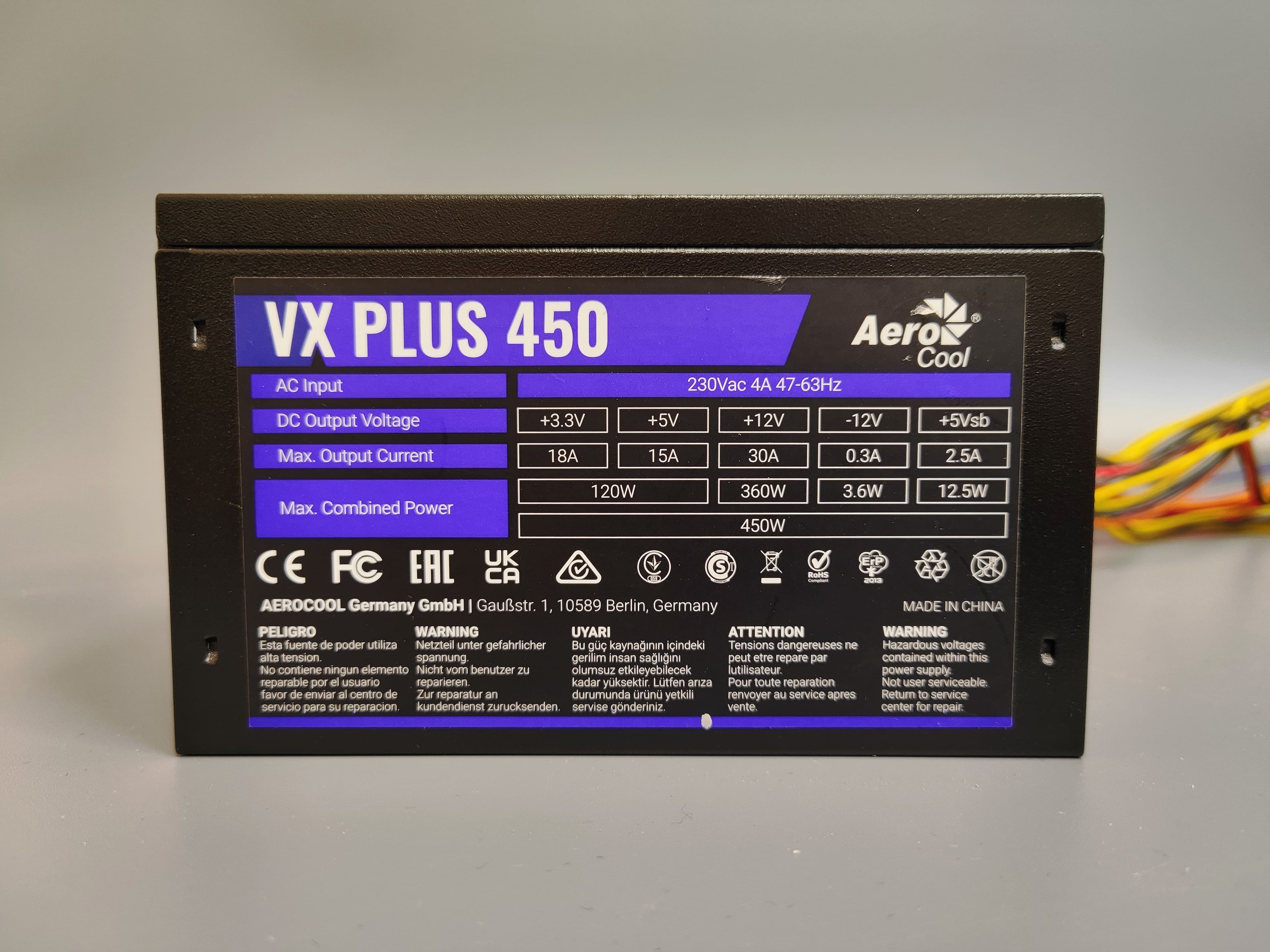 Блок питания AeroCool VX450 plus 450W